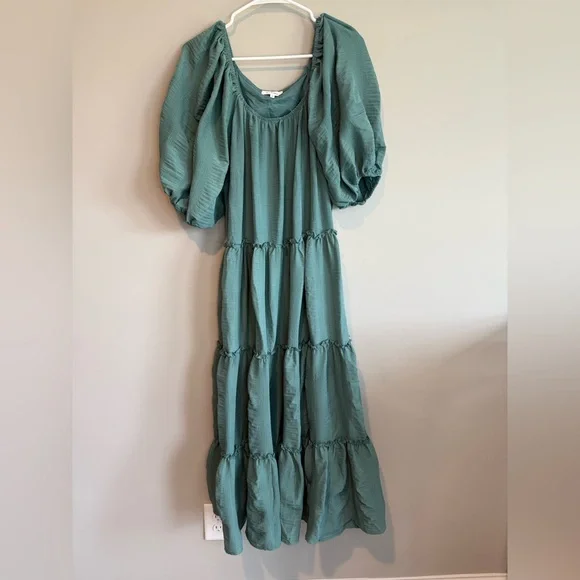 Bohme Teal Midi Dress - Picture 4 of 12